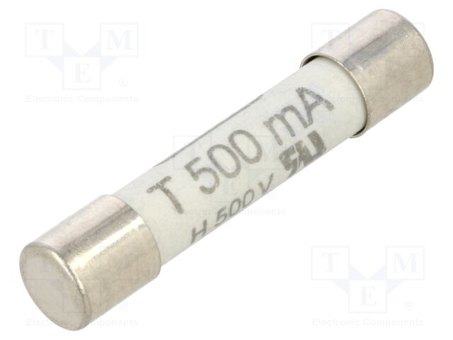 Fuse; MS302; 500mA; 500V; Ø6.3x32mm