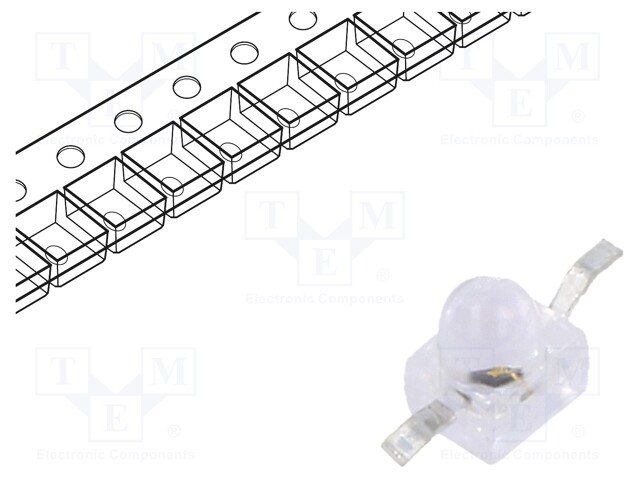 IR transmitter; 2mm; Gull wing; transparent; 8mW; 24°; THT; 100mA