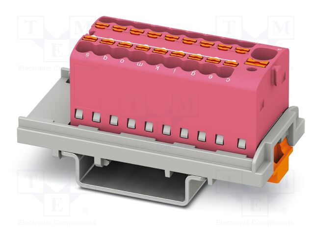 Splice terminal: rail; 17.5A; 500V; push-in; PA; 0.14÷2.5mm2