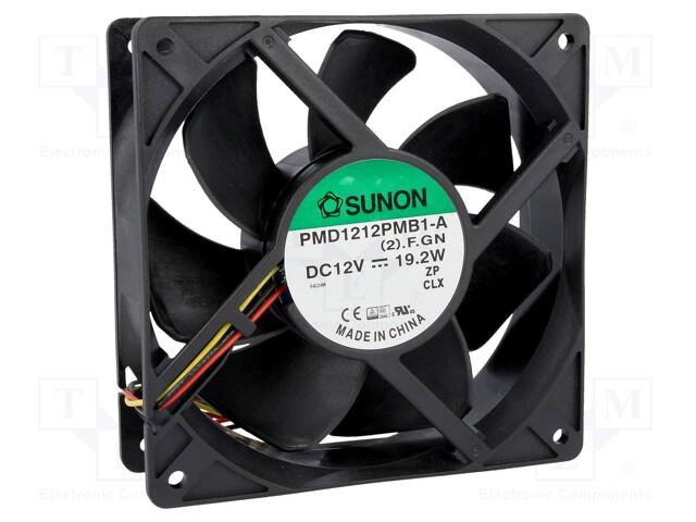 Fan: DC; axial; 12VDC; 120x120x38mm; 323m3/h; 54dBA; ball bearing