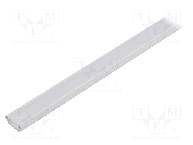 Profiles for LED modules; white; angular; white; L: 1m; aluminium