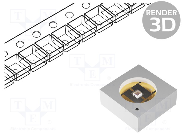 Power LED; ultraviolet; Pmax: 200mW; λd: 278nm; 120°; 3.5x3.5mm