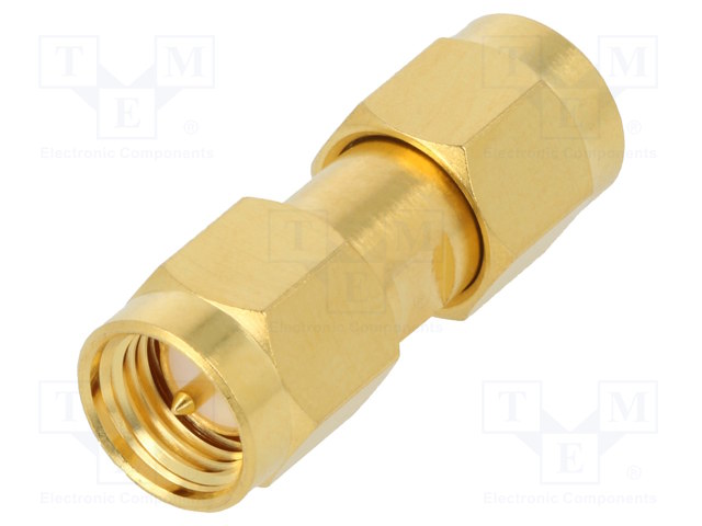 Coupler; SMA male,both sides; straight; 50Ω; teflon; gold-plated