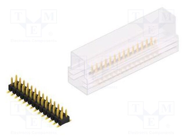 Connector: pin strips; pin header; male; PIN: 28; 2.54mm; SMT; 2x14