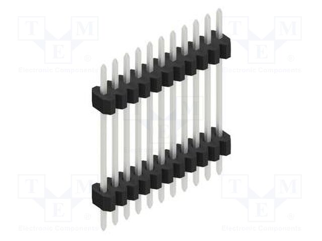 Connector: pin strips; pin header; male; PIN: 11; 1.27mm; THT; 1x11