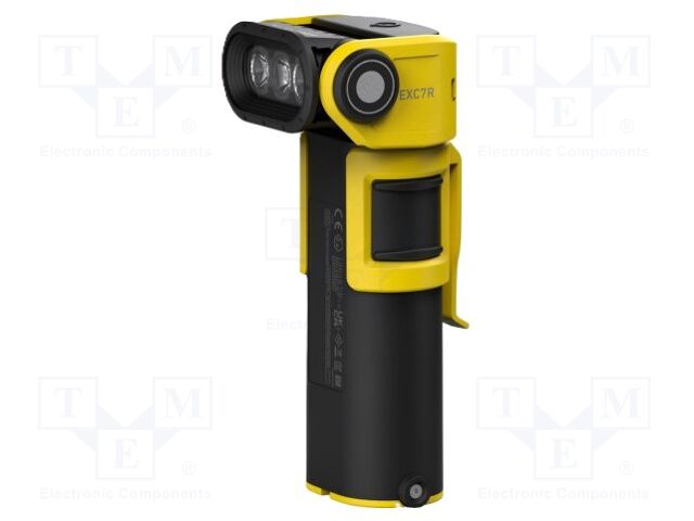 Torch: LED; 40h; 400lm; yellow-black; IP68; 4600-5400K; angular