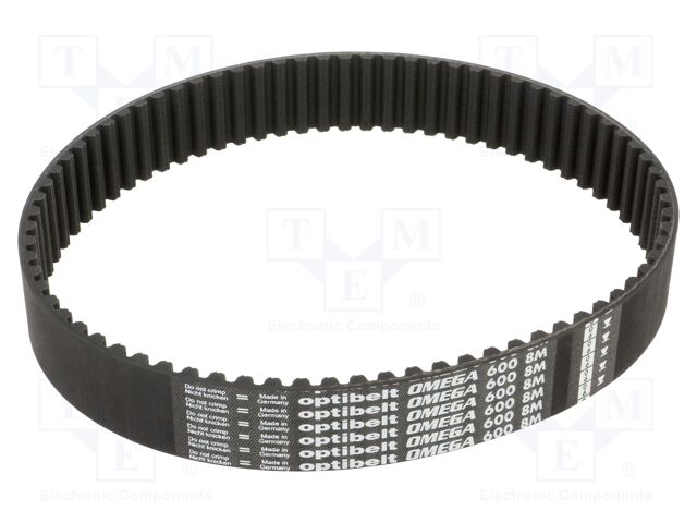 Timing belt; 8M; 600mm; metric; OMEGA