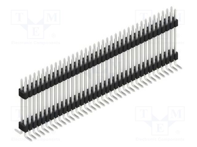 Connector: pin strips; pin header; male; PIN: 72; 1.27mm; SMT; 2x36