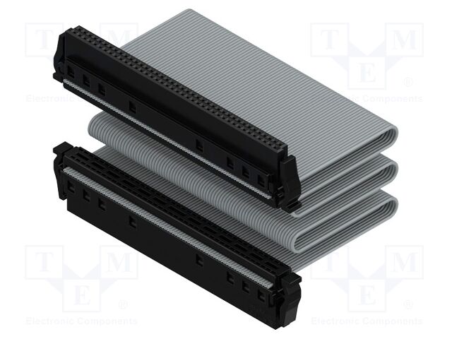 Ribbon cable with IDC connectors; Contacts ph: 1.27mm; PIN: 2x40