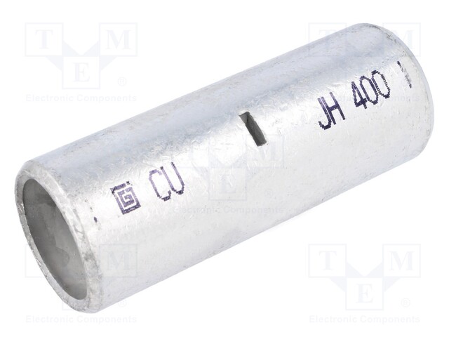 Butt splice; copper; 400mm2; tinned