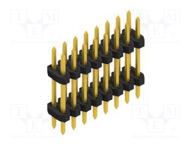 Connector: pin strips; pin header; male; PIN: 16; 2mm; THT; 2x8; 100V
