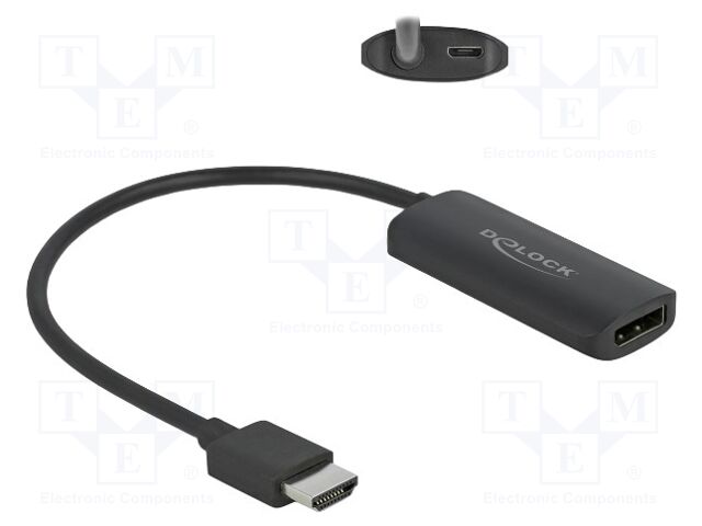 Adapter; DisplayPort socket,HDMI plug,USB B micro socket
