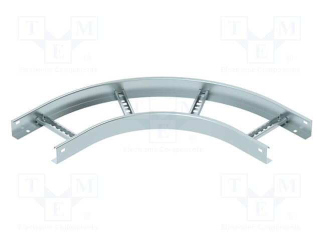 90 ° horizontal bend; zinc-plated steel