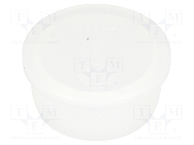 Plugs; Body: semi-transparent; Out.diam: 21.7mm; H: 9mm; Mat: LDPE
