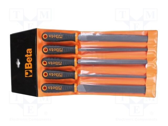 File-set; half planisher; plastic; Number of files: 5; 250mm