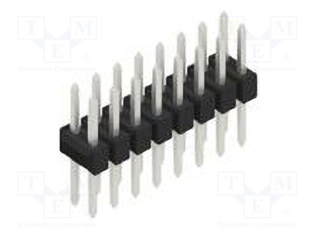 Connector: pin strips; pin header; male; PIN: 16; 2.54mm; THT; 2x8