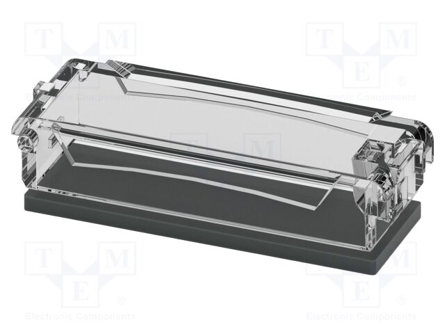 Cover; tiltable; black; UL94V-0; BC 17,8; polycarbonate; X: 17.8mm