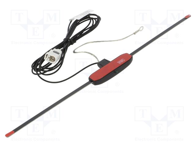 Antenna; inner; AM,FM,TMC; universal,with amplifier; 2.4m; 12VDC