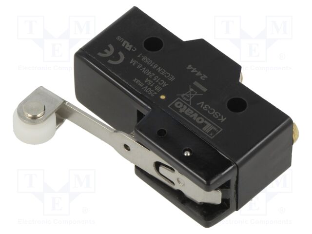 Microswitch SNAP ACTION; 3A/250VAC; with lever (with roller)