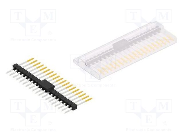 Connector: pin strips; pin header; male; PIN: 19; 2.54mm; SMT; 1x19