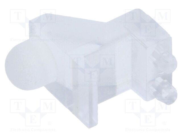 Fiber for LED; Ø3mm; Front: convex; angular,with PCB mounting