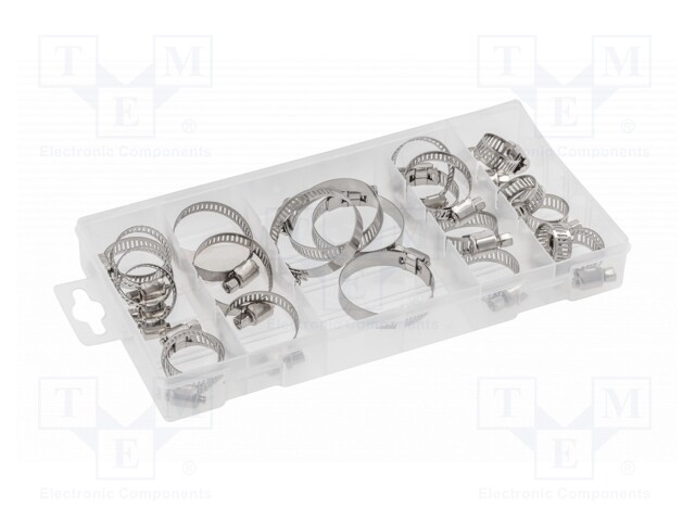 Set of bolted clamps; steel; Plating: zinc; 40pcs.