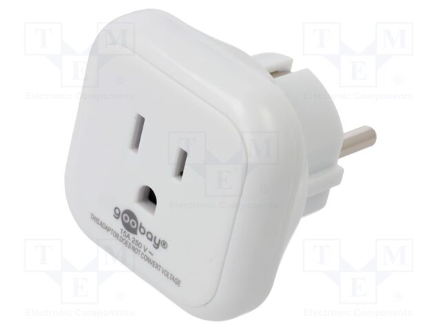 Adapter; Out: JAPAN,USA; Plug: with earthing; Colour: white