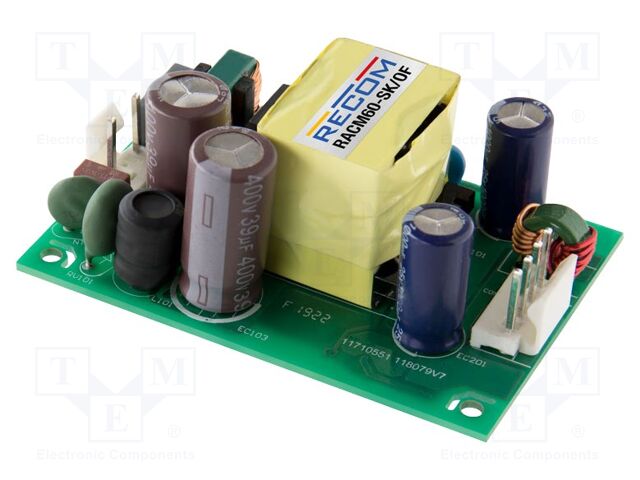 Power supply: switched-mode; open; 60W; 36VDC; RACM