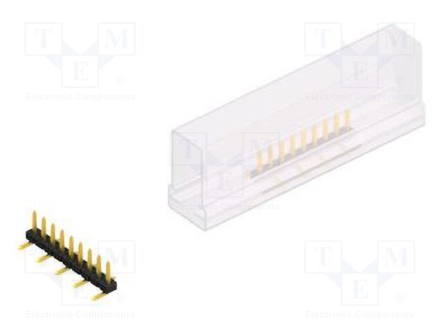 Connector: pin strips; pin header; male; PIN: 9; 2mm; SMT; 1x9; 100V