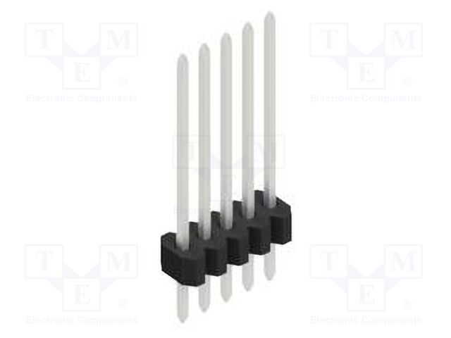 Connector: pin strips; pin header; male; PIN: 5; 1.27mm; THT; 1x5