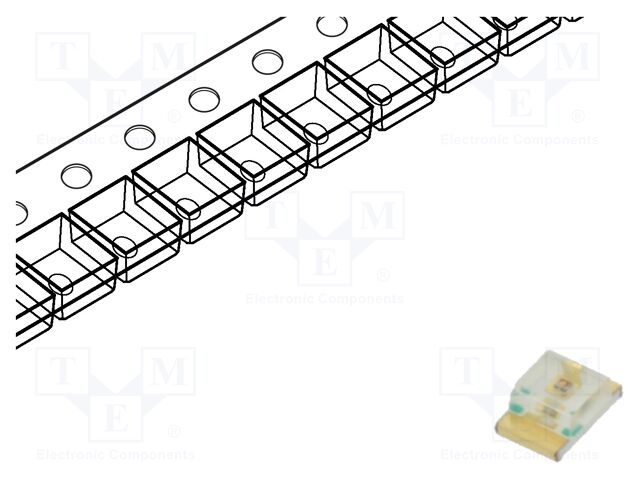 LED; SMD; 2012; red; 50÷100mcd; 2x1.25x0.75mm; 140°; 1.2÷2.1V; 2mA