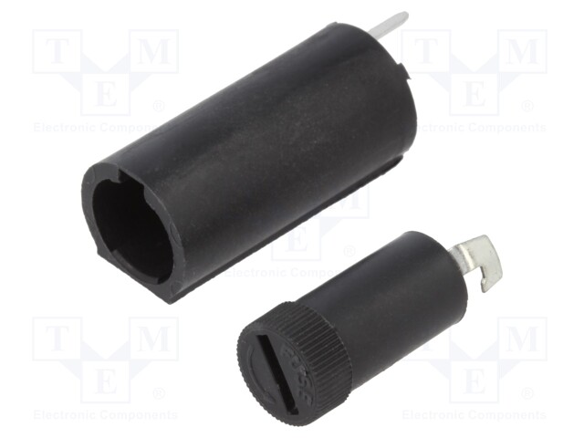Fuse holder; cylindrical fuses; THT; 5x20mm; 10A; Pitch: 10mm; 5mΩ