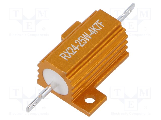 Resistor: wire-wound; with heatsink; 4.7kΩ; 25W; ±1%; 30ppm/°C