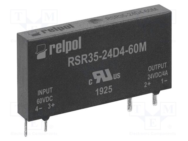 Relay: solid state; 3÷28VDC; 1-phase; PCB; -30÷80°C; 28x5.2x15mm