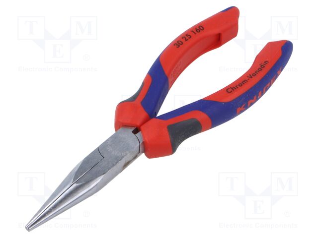 Pliers; half-rounded nose; 160mm