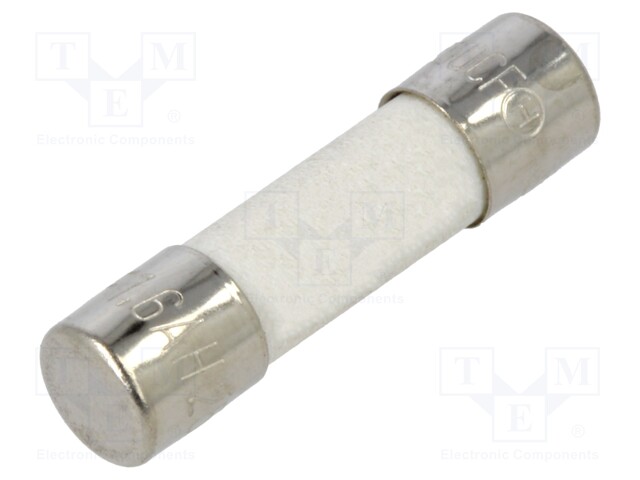 Fuse: fuse; 1.6A; 250VAC; ceramic; 20x5mm; brass; bulk