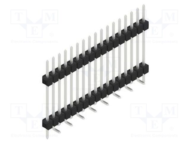 Connector: pin strips; pin header; male; PIN: 17; 2.54mm; SMT; 1x17