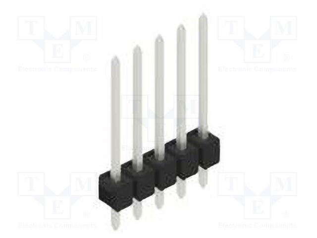 Connector: pin strips; pin header; male; PIN: 5; 2.54mm; THT; 1x5