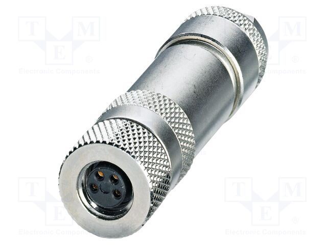 Connector: M8; PIN: 4; 4A; 30V; IP67; straight; shielded; plug