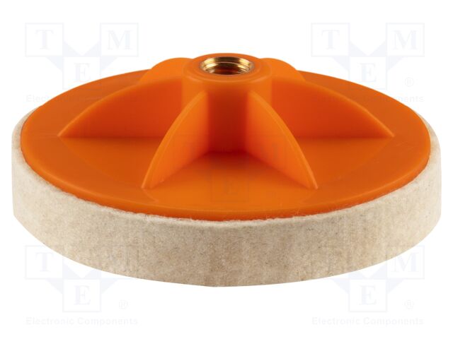 Felt polishing disk; Mounting: M14; Ø125x20mm