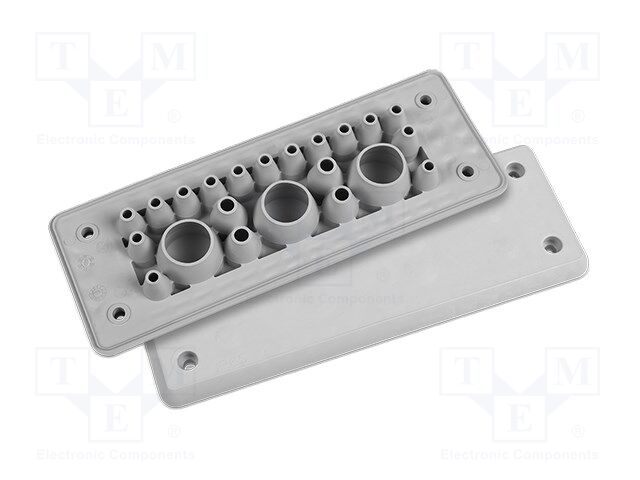 Multigate grommet; black; Holes no: 22; -40÷90°C; UL94V-0; IP66