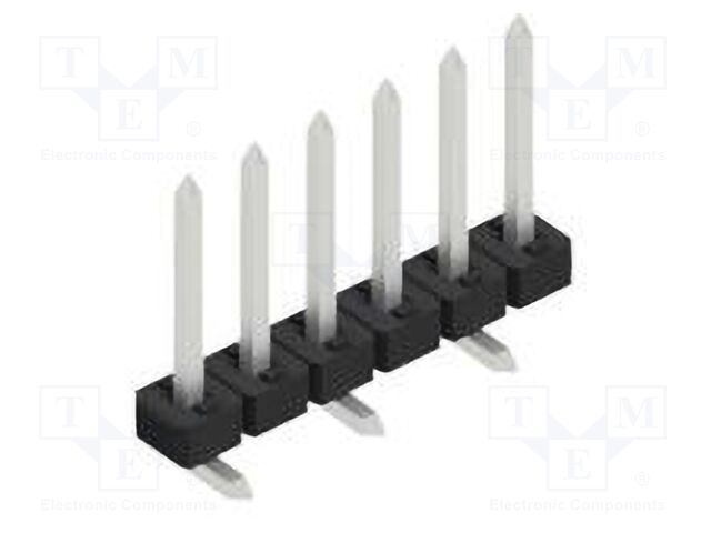 Connector: pin strips; pin header; male; PIN: 6; 2mm; SMT; 1x6; 100V