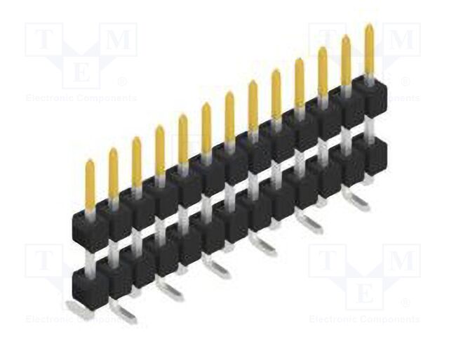 Connector: pin strips; pin header; male; PIN: 13; 2.54mm; SMT; 1x13