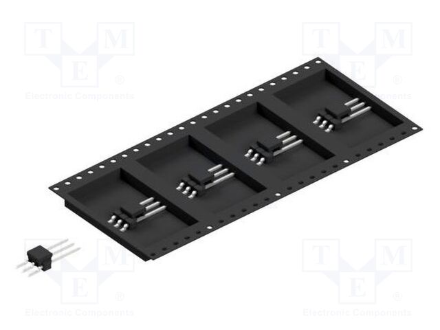 Connector: pin strips; pin header; male; PIN: 3; 2.54mm; SMT; 1x3