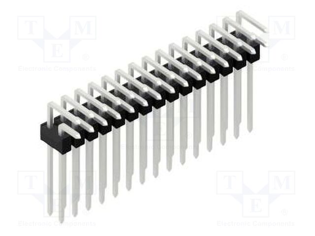 Connector: pin strips; pin header; male; PIN: 30; 2.54mm; THT; 2x15
