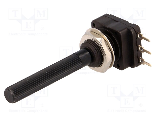 Potentiometer: shaft; single turn; 50kΩ; 200mW; THT; 6mm; plastic