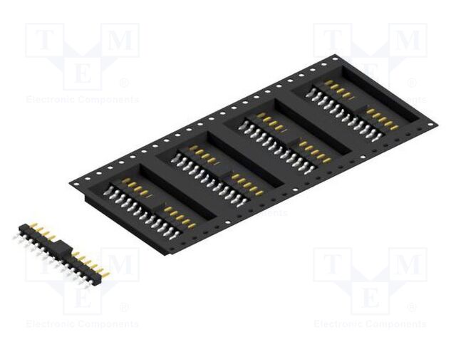 Connector: pin strips; pin header; male; PIN: 13; 2.54mm; SMT; 1x13