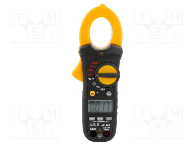 AC/DC digital clamp meter; Øcable: 23mm; Sampling: 2x/s; 0.5÷99%