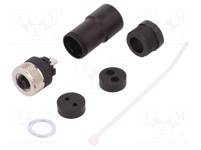 Plug; M12; PIN: 5; female; A code-DeviceNet / CANopen; for cable