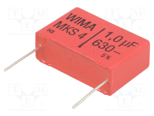 Capacitor: polyester; 1uF; 400VAC; 630VDC; Pitch: 27.5mm; ±5%